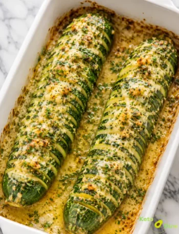 Garlic Parmesan Hasselback Zucchini