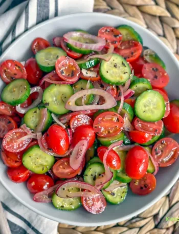 Marinated Cucumber, Onion, and Tomato Salad