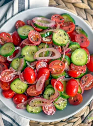 Marinated Cucumber, Onion, and Tomato Salad