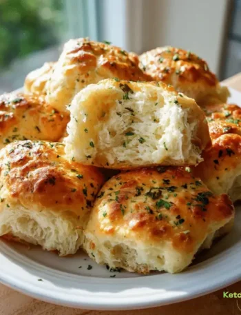 Fluffy Cottage Cheese Garlic Rolls