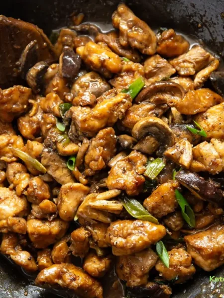 Black Pepper Mushroom Chicken Stir Fry