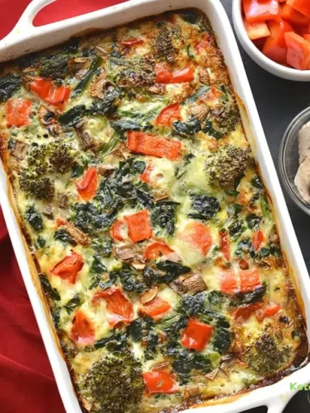 High Protein Veggie Egg Bake
