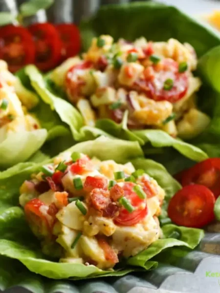 Bacon Egg Salad Lettuce Wraps