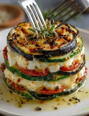 Zucchini And Goat Cheese Stack