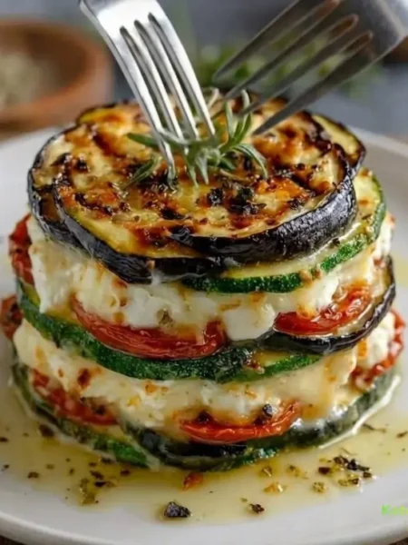 Zucchini And Goat Cheese Stack