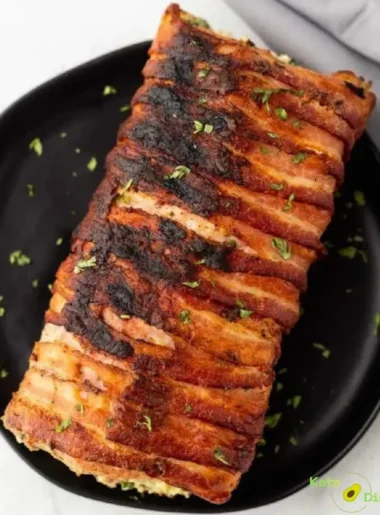 Bacon Wrapped Stuffed Pork Loin