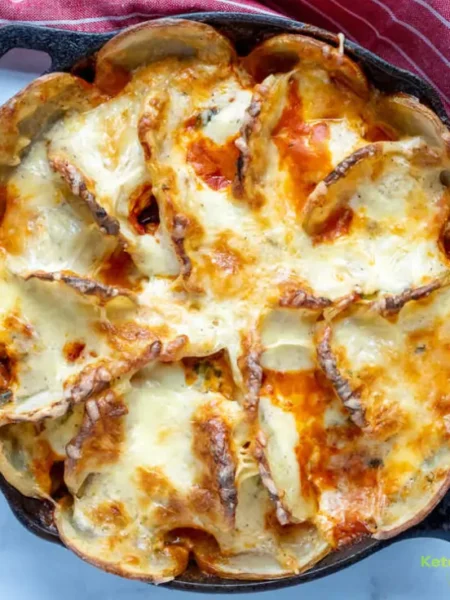 French-style potato and meatball bake