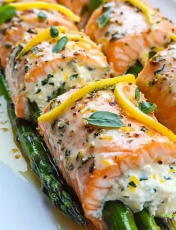 Lemon Basil Salmon Rolls