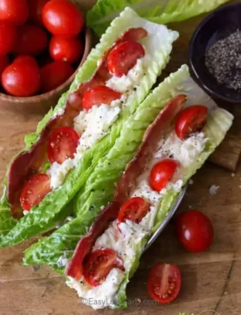 BLT Egg Salad Lettuce Wraps