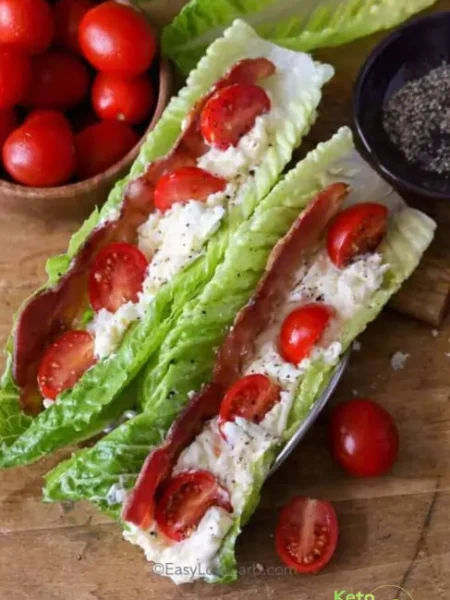 BLT Egg Salad Lettuce Wraps