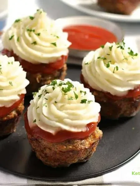 Meatloaf Cupcakes With Mashed Potato