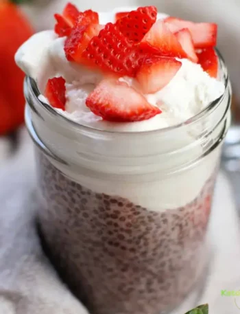 Easy strawberries and cream chia pudding recipe