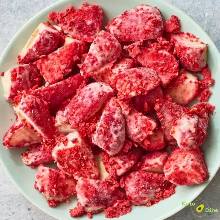 Lemon-Strawberry Frozen Yogurt Bites
