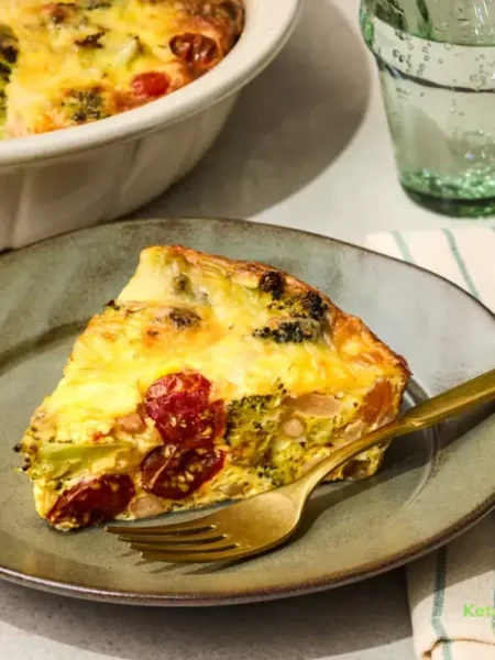 Broccoli, Tomato & White Bean Quiche