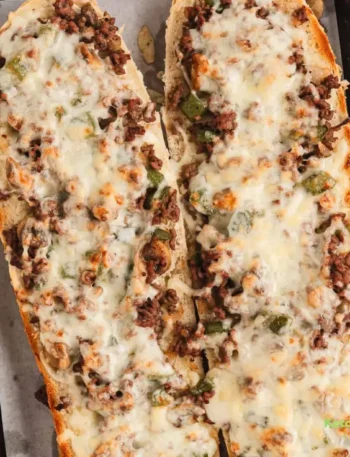 Philly Cheesesteak Cheesy Bread