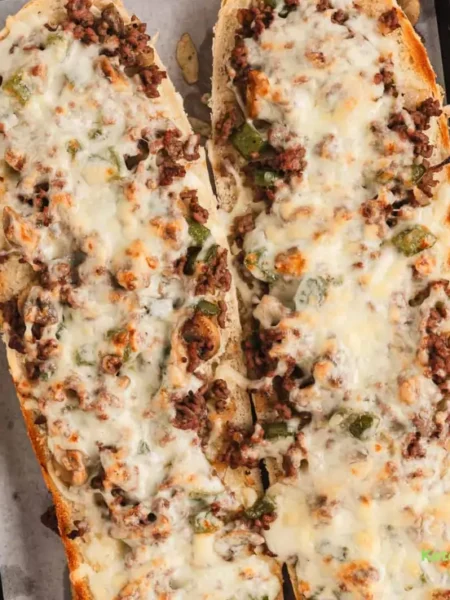 Philly Cheesesteak Cheesy Bread