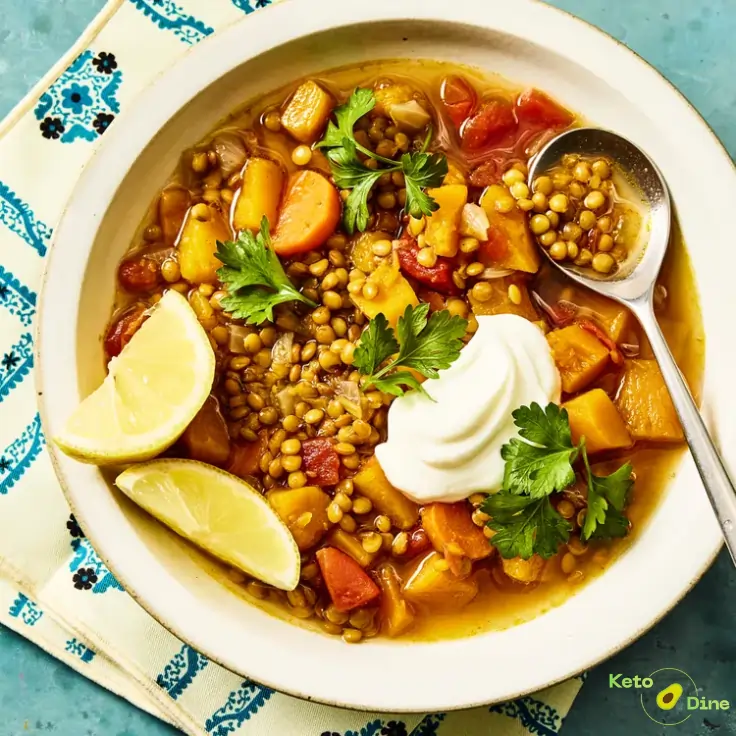 High-Protein Butternut Squash & Lentil Soup