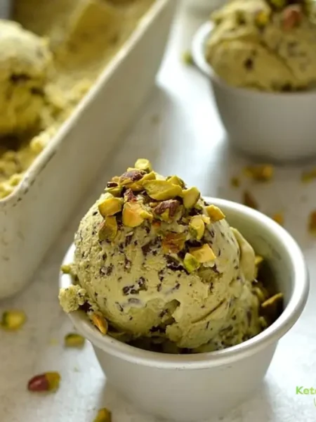 pistachio stracciatella gelato