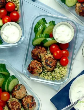 Spinach & Feta Turkey Meatballs with Herbed Quinoa