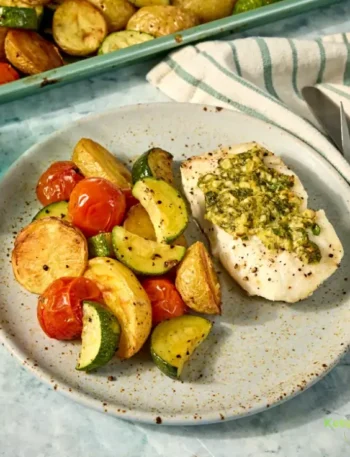Sheet-Pan Lemon-Garlic Cod with Roasted Vegetables