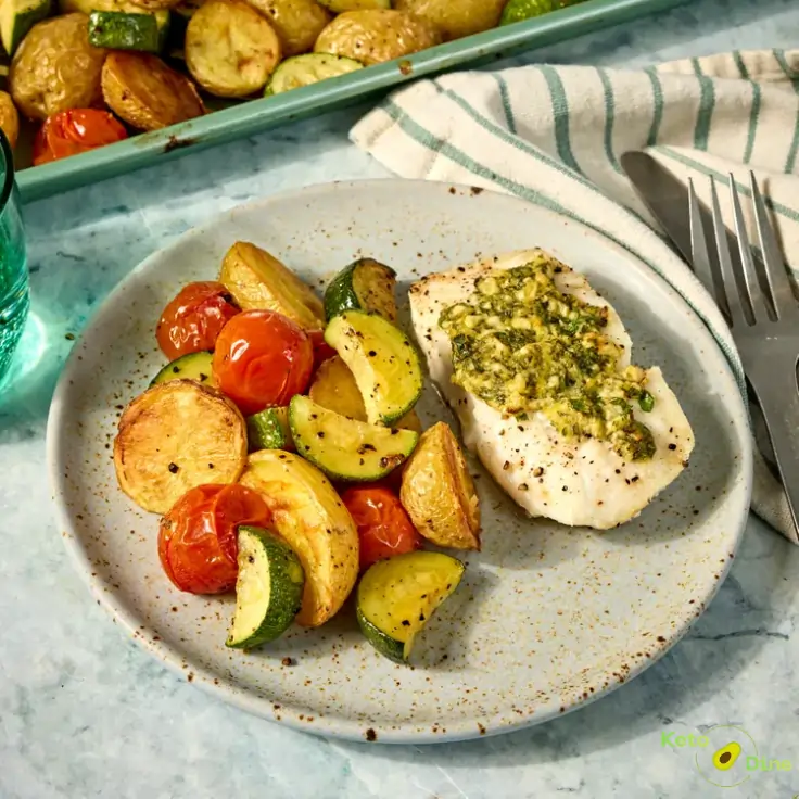 Sheet-Pan Lemon-Garlic Cod with Roasted Vegetables