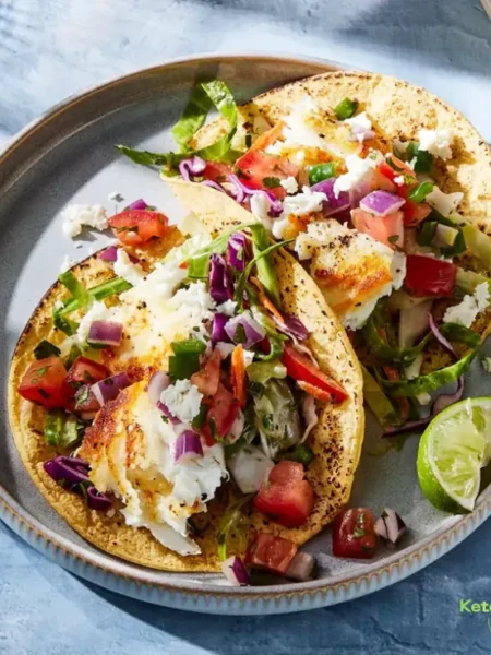 Seared Halibut Fish Tacos with Cilantro Slaw