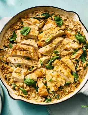 High-Protein Lemon Chicken Orzo