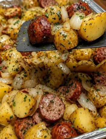 Crockpot Cheesy Potatoes and Kielbasa