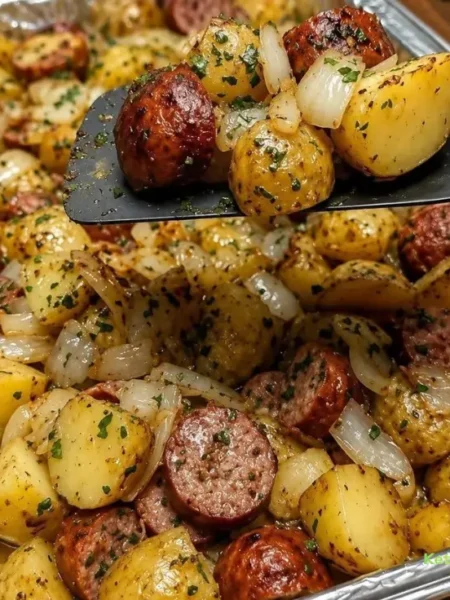 Crockpot Cheesy Potatoes and Kielbasa
