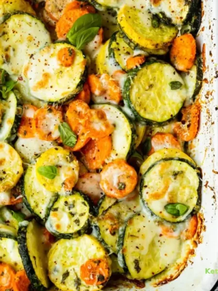 Cheesy Basil Roasted Vegetables