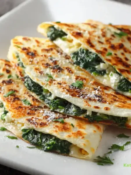 Spinach and Feta Quesadillas