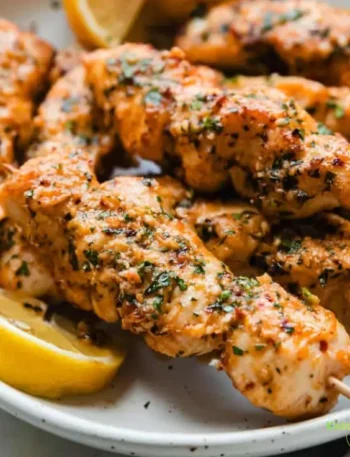 Garlic Parmesan Chicken Skewers