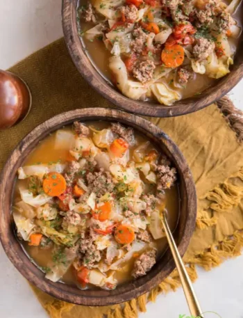 Ground Beef and Cabbage Soup