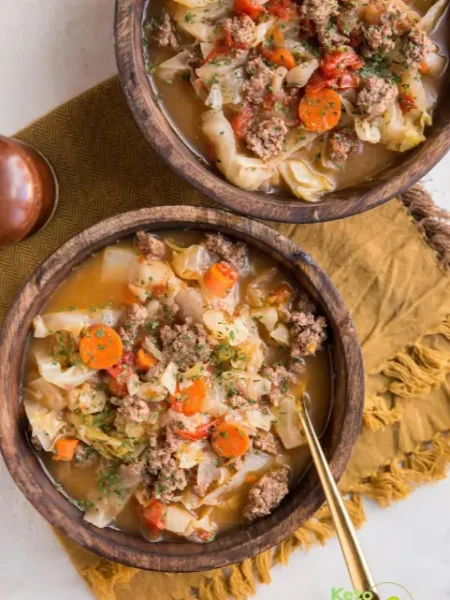 Ground Beef and Cabbage Soup