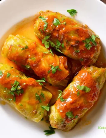 Gołąbki: Polish Stuffed Cabbage Rolls with Tomato Sauce