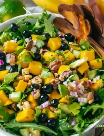 Mango cucumber salad with avocado and blueberries