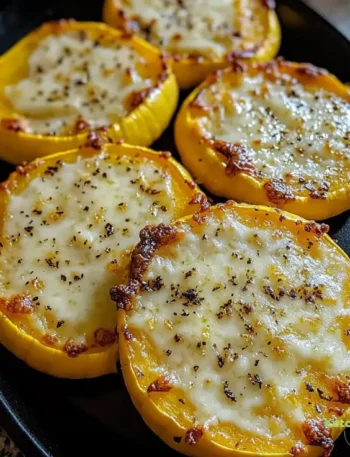 Cheesy Baked Yellow Squash Rounds