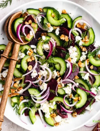 cucumber and beetroot salad.