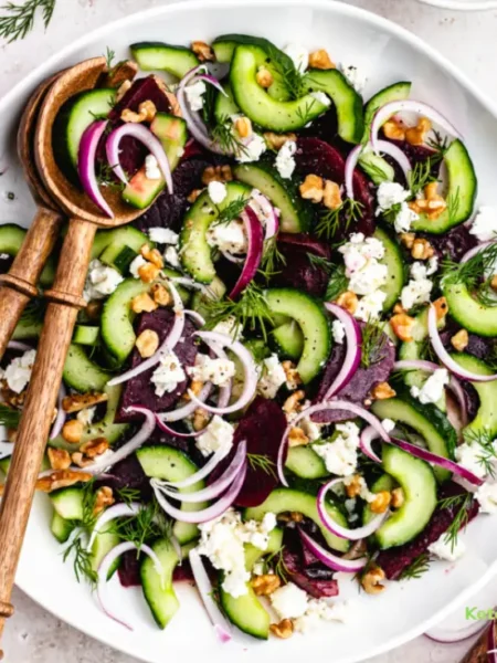 cucumber and beetroot salad.