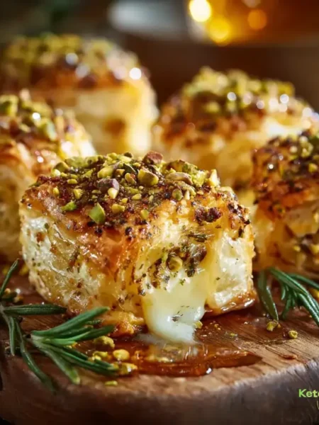 Pistachio-Crusted Brie Bites