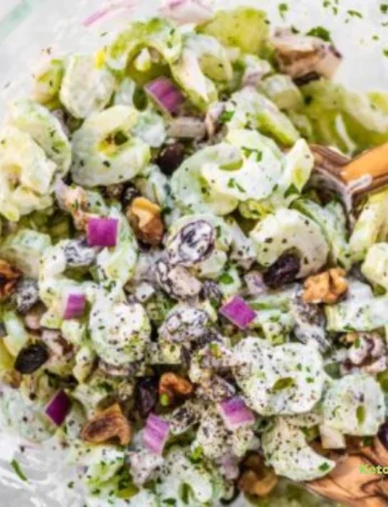 Creamy Celery Salad with Walnuts and Raisins