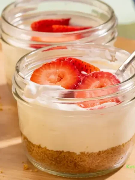 Strawberry Cheesecake in a Jar