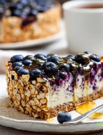 Flourless Blueberry Cottage Cheese Cake – Healthy, Creamy & Easy