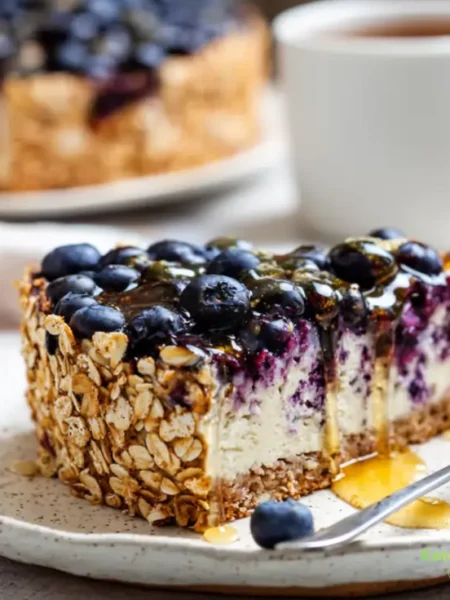 Flourless Blueberry Cottage Cheese Cake – Healthy, Creamy & Easy