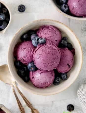 Crème Fraîche Blueberry Ice Cream