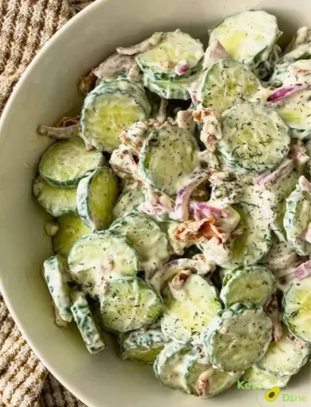 Creamy Bacon Cucumber Salad