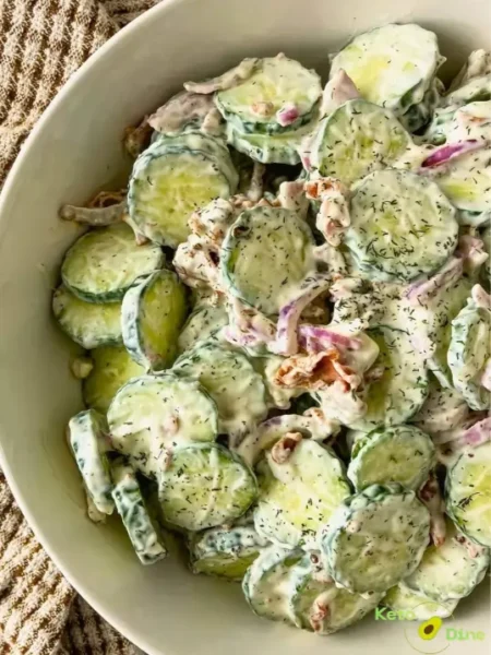 Creamy Bacon Cucumber Salad