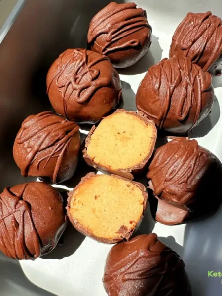 Peanut Butter Cup Cottage Cheese Truffles
