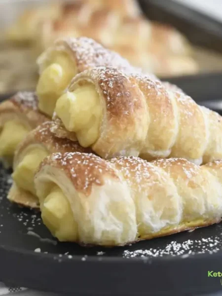 Italian Cream Stuffed Cannoncini (Cream Horns)