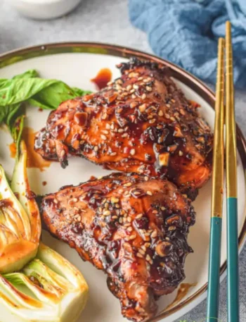 Glazed Air Fryer Chicken thighs